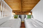 2 twin beds in the loft